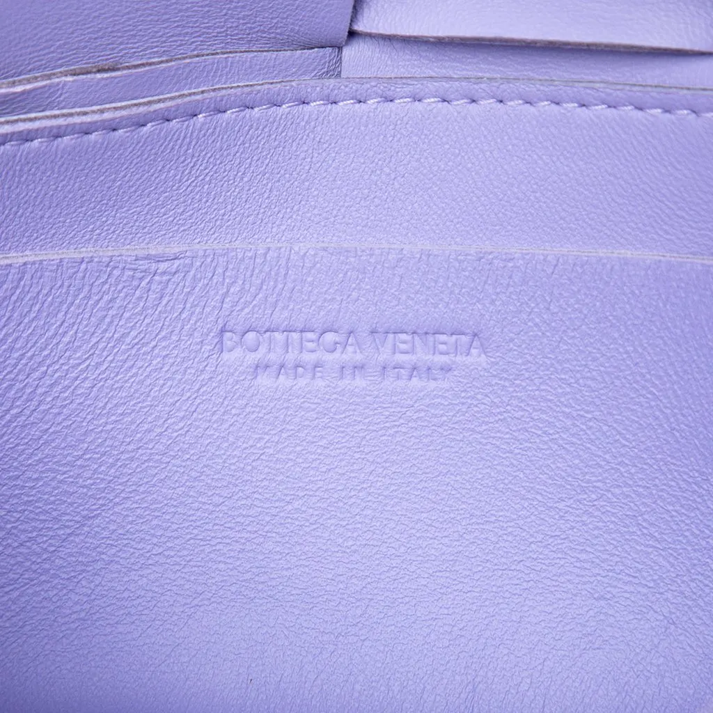 Bottega Veneta Mini Nappa Intrecciato Cassette Belt Bag Purple Leather Very good - Box View