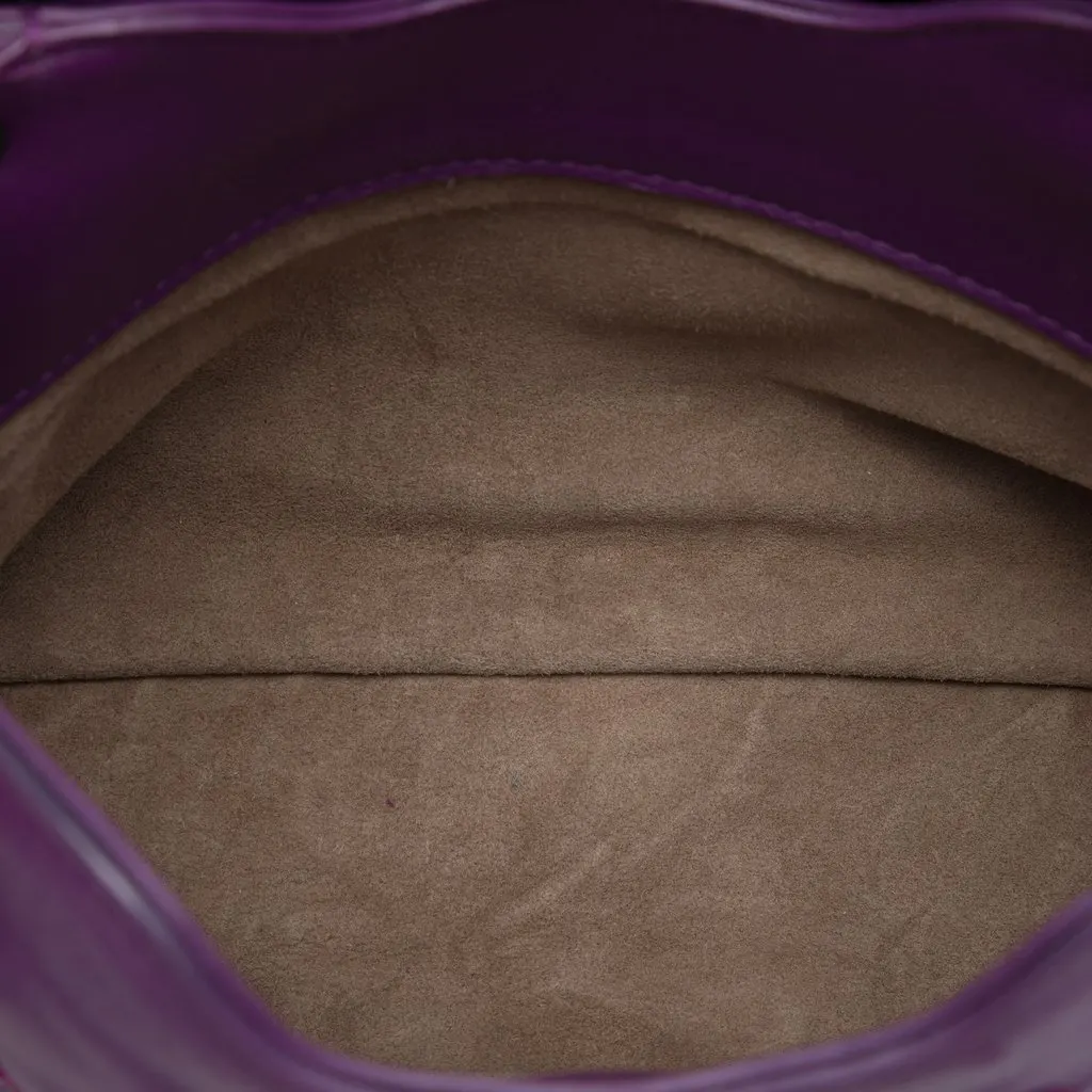 Bottega Veneta Nappa Intrecciato Napoli Satchel Purple Leather Very good - Model View