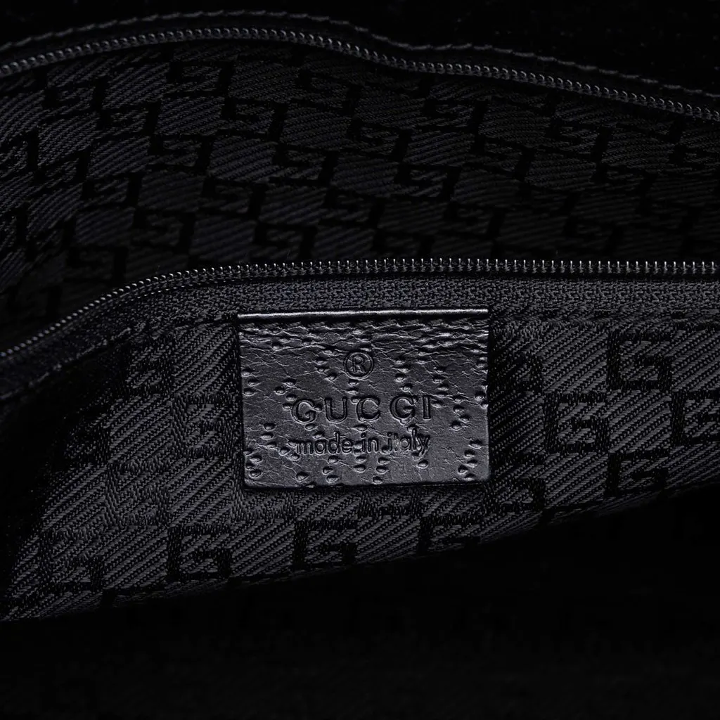 Gucci Canvas Jackie Bardot Shoulder Bag Black Very good - Box View