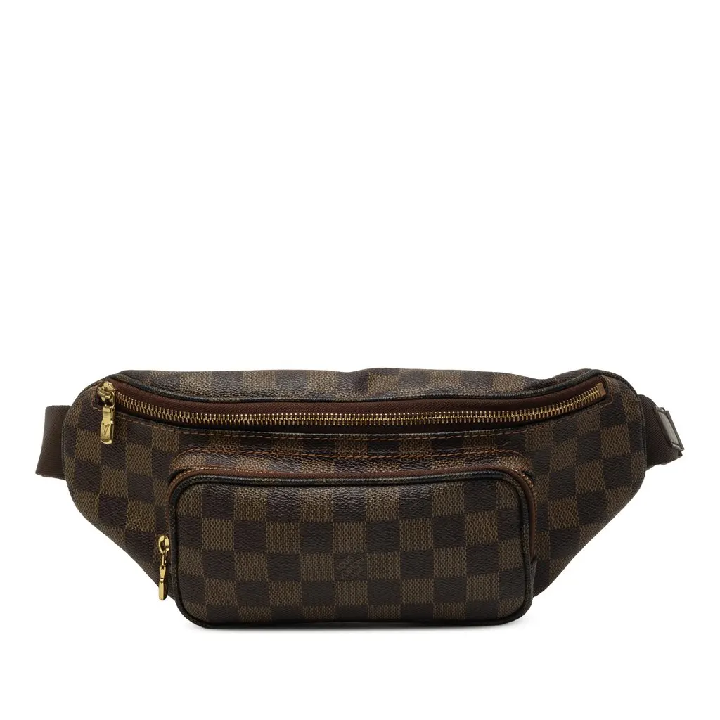 Louis Vuitton Damier Ebene Melville Bum Bag Brown Canvas Very good - Front View