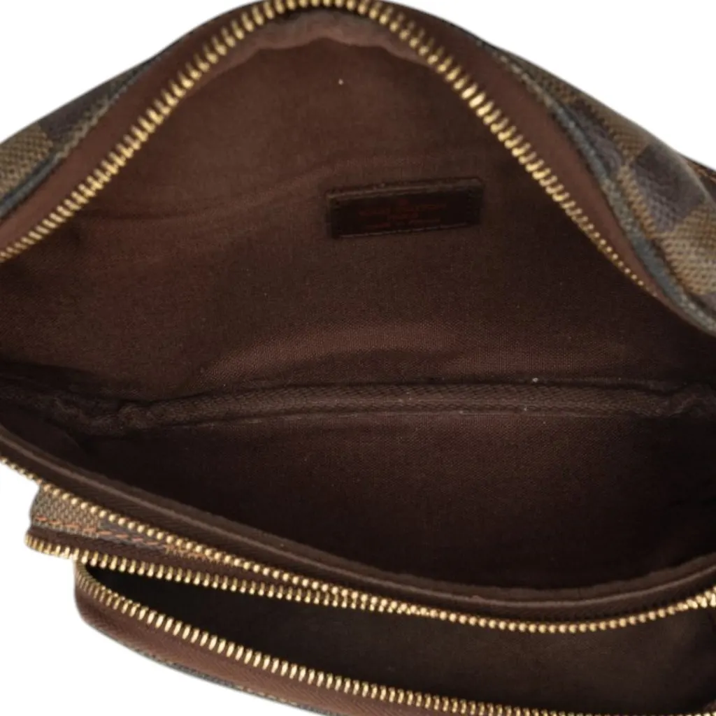 Louis Vuitton Damier Ebene Melville Bum Bag Brown Canvas Very good - Model View