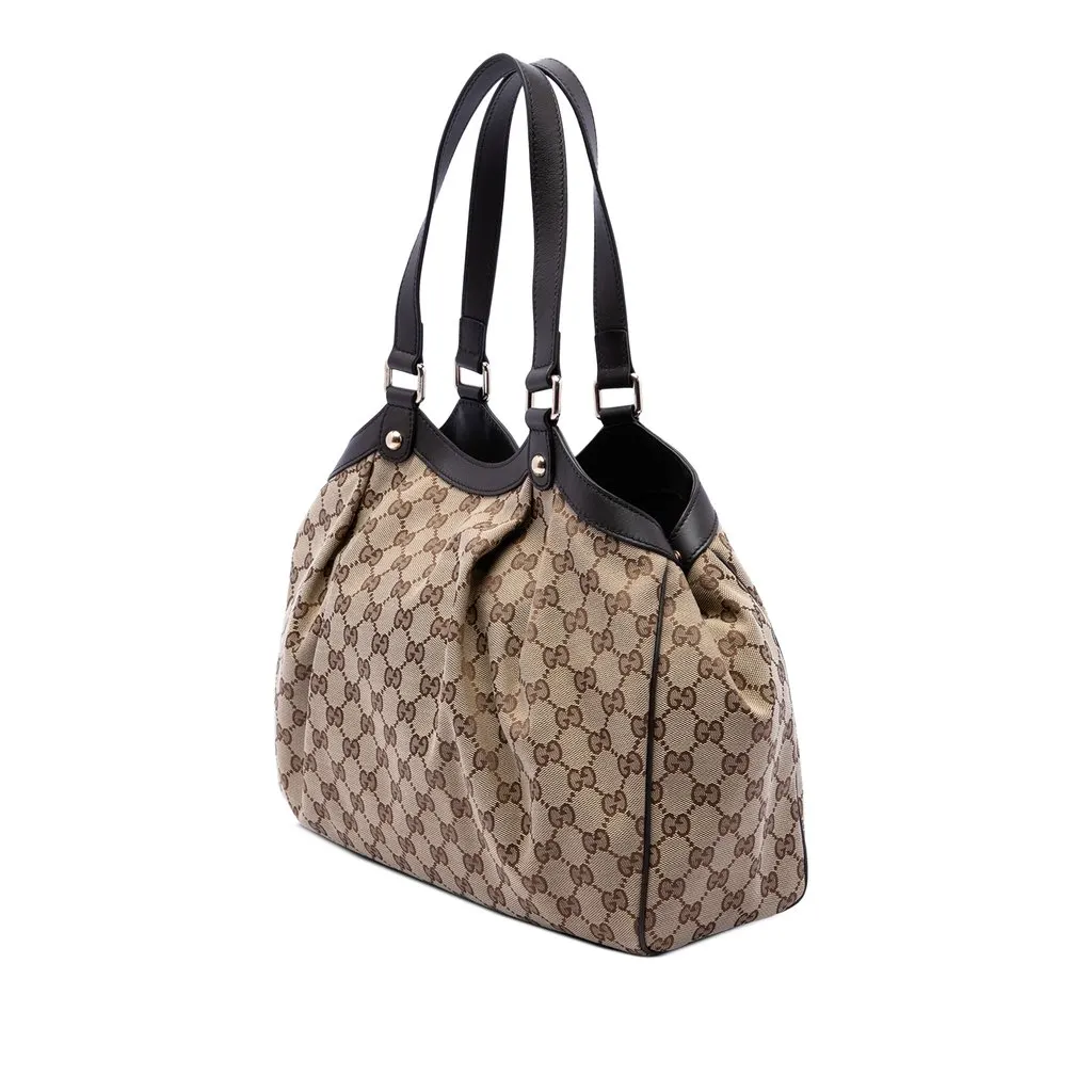 Gucci GG Canvas Tote Beige Very good - Back View