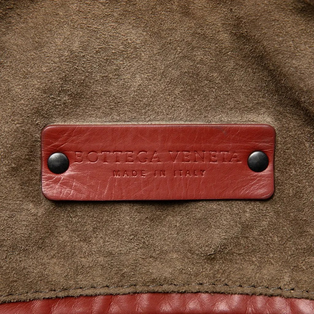 Bottega Veneta Nappa Intrecciato Boston Bag Red Leather Good - Box View
