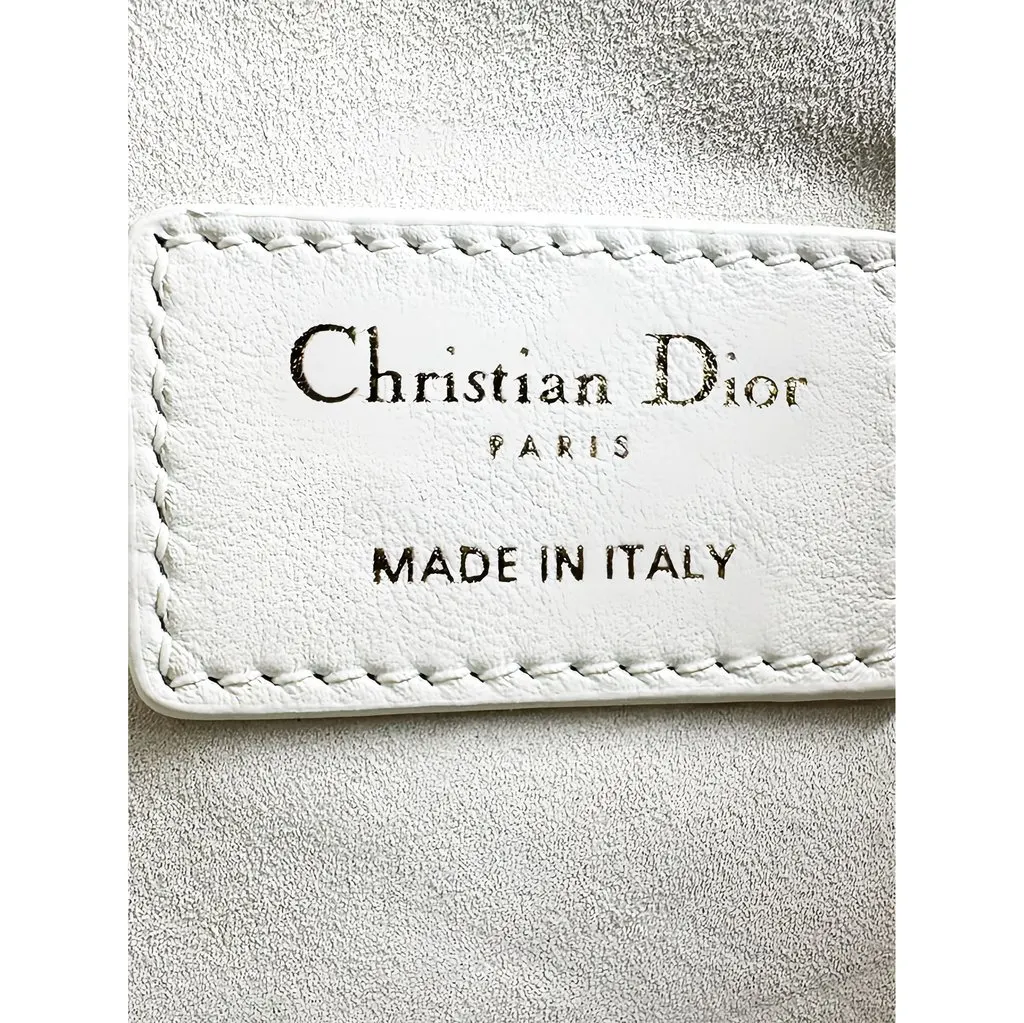 Dior Small Calfskin Macrocannage Book Tote White Leather Very good - Box View