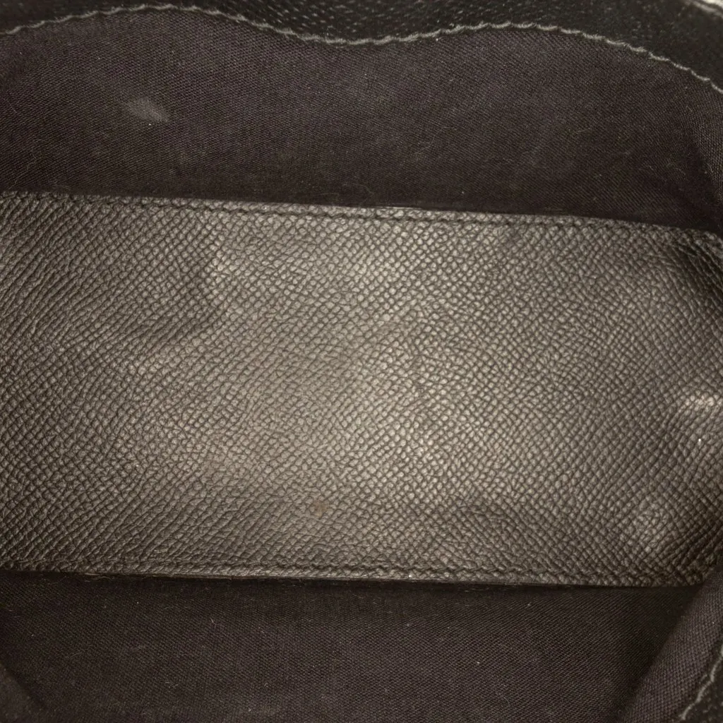 Balenciaga Grained Calfskin Logo Ville Top Handle Bag XXS Black Leather Very good - Model View