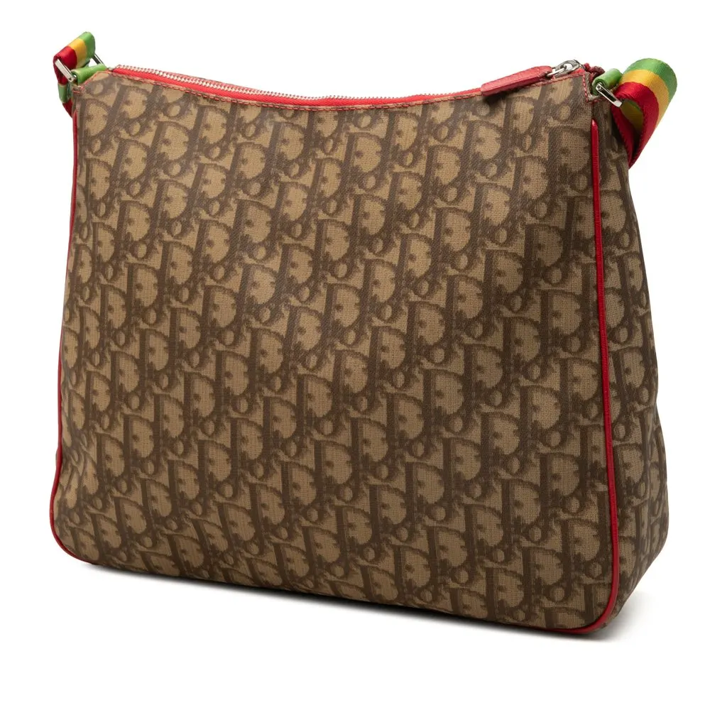 Dior Diorissimo Trotter Coated Canvas Rasta Crossbody Brown Very good - Back View