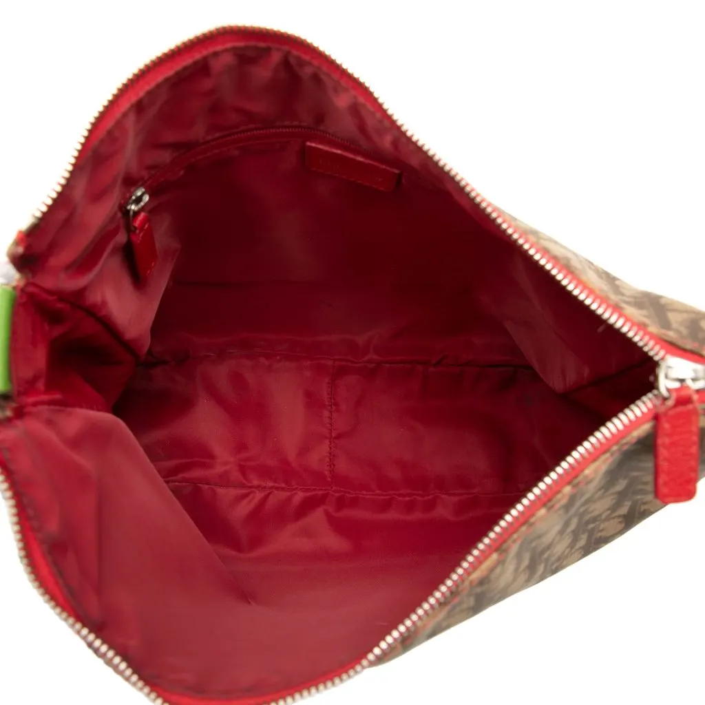 Dior Diorissimo Trotter Coated Canvas Rasta Crossbody Brown Very good - Model View