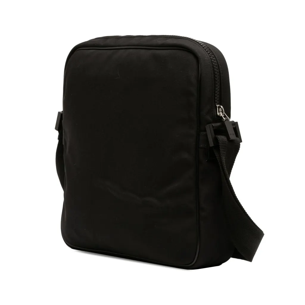 Gucci Nylon Interlocking G Web Crossbody Black Very good - Back View