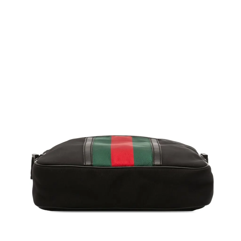 Gucci Nylon Interlocking G Web Crossbody Black Very good - Inside View