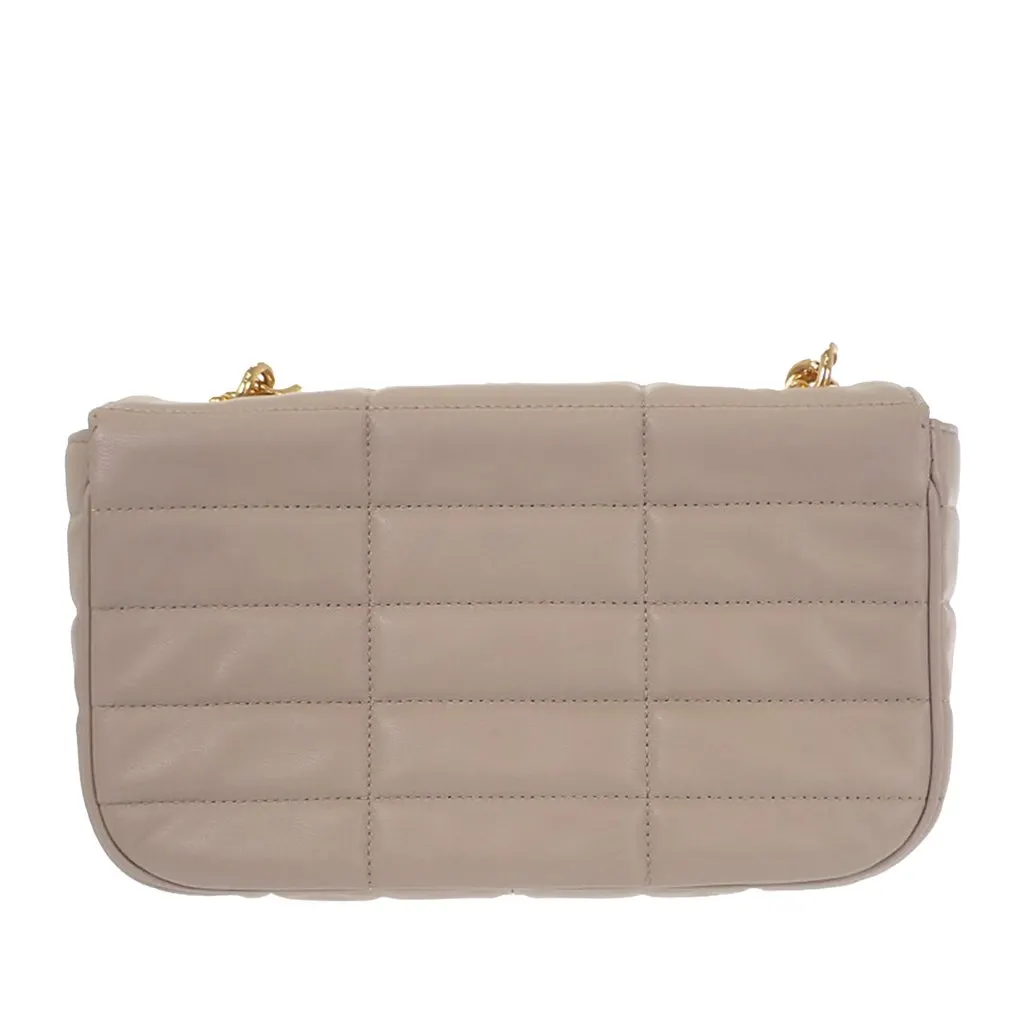 Celine Matelasse Goatskin Monochrome Chain Shoulder Bag Brown Leather Very good - Back View