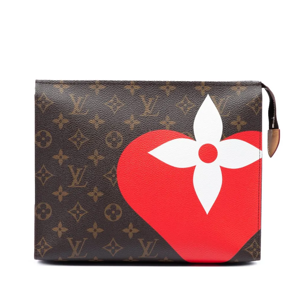 Louis Vuitton Monogram Game On Toiletry Pouch 26 Brown Canvas Very good - Front View