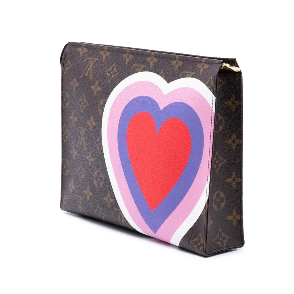 Louis Vuitton Monogram Game On Toiletry Pouch 26 Brown Canvas Very good - Back View