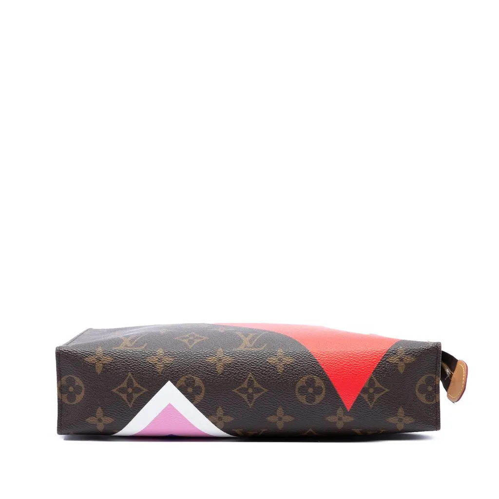 Louis Vuitton Monogram Game On Toiletry Pouch 26 Brown Canvas Very good - Inside View