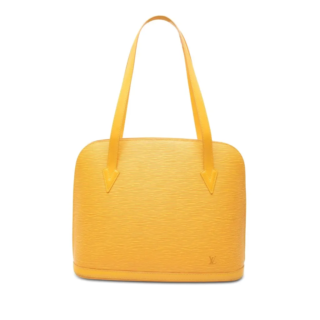 Louis Vuitton Epi Lussac Yellow Leather Very good - Front View