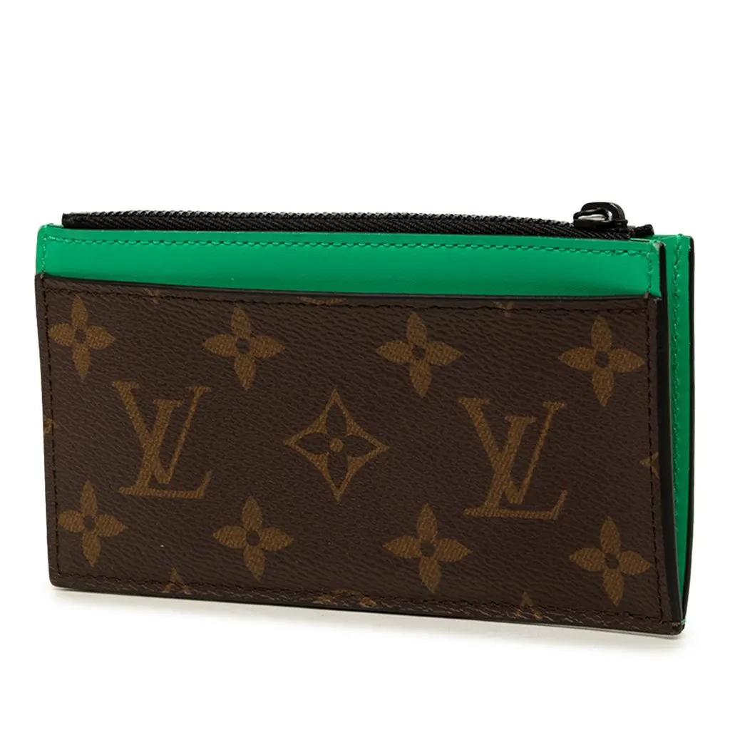 Louis Vuitton Monogram Macassar Coin Card Holder Brown Canvas Very good - Back View