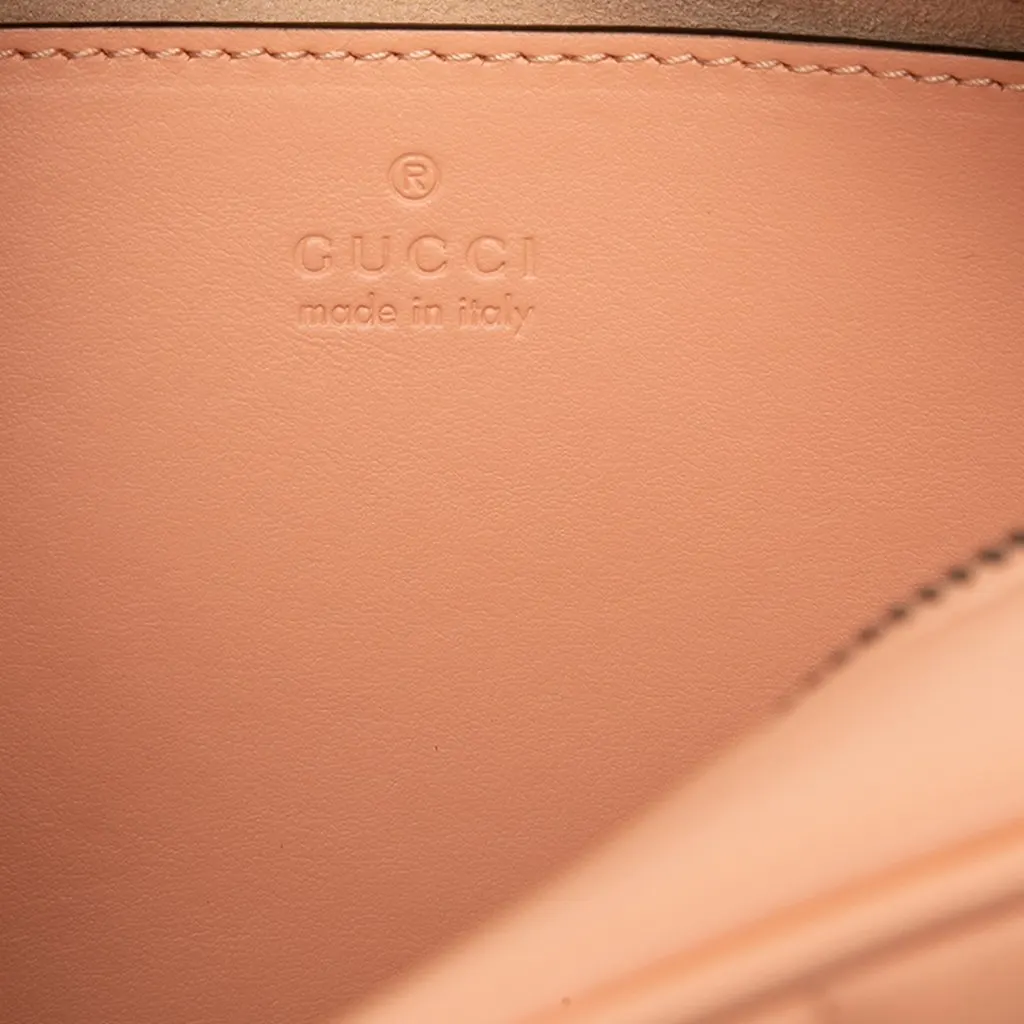 Gucci Small GG Marmont Matelasse Calfskin Vertical Ring Crossbody Orange Leather Very good - Box View