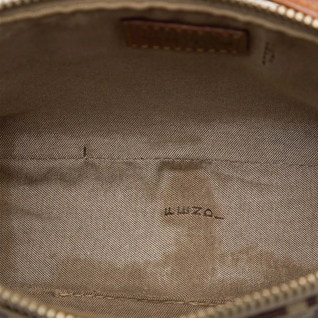 Fendi Zucchino Canvas Triple Strap Pochette Shoulder Bag Brown Canvas Good - Model View