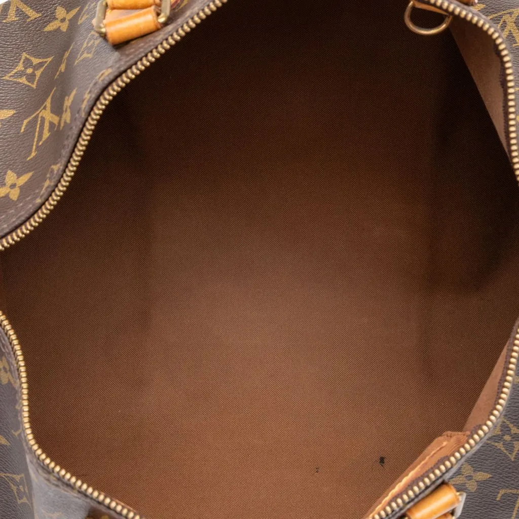 Louis Vuitton Monogram Speedy 35 Brown Canvas Good - Model View