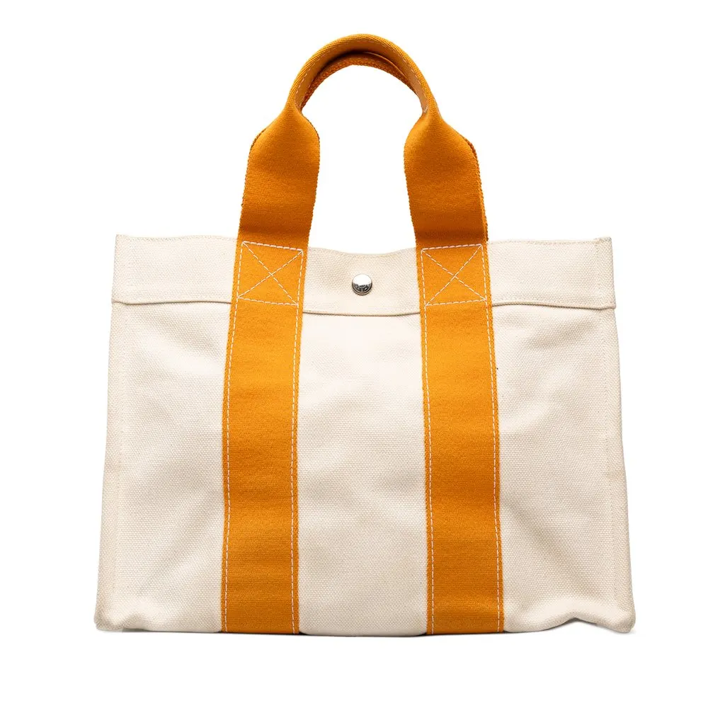 Hermès Toile Bora Bora PM White Canvas Good - Front View
