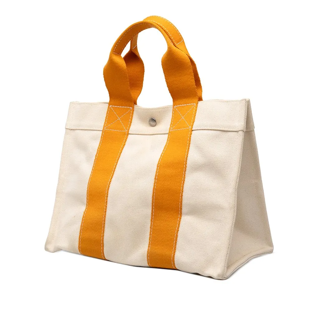 Hermès Toile Bora Bora PM White Canvas Good - Back View