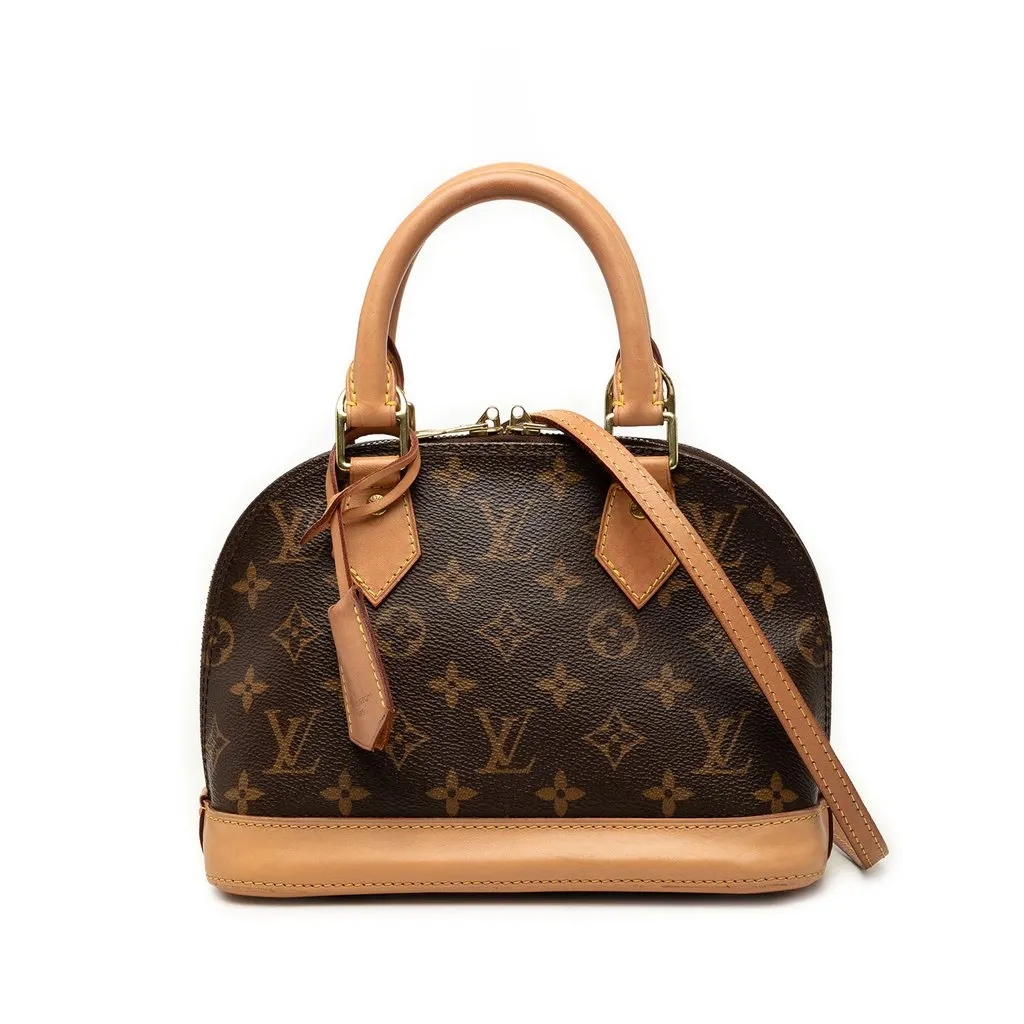 Louis Vuitton Monogram Alma BB Brown Good - Front View