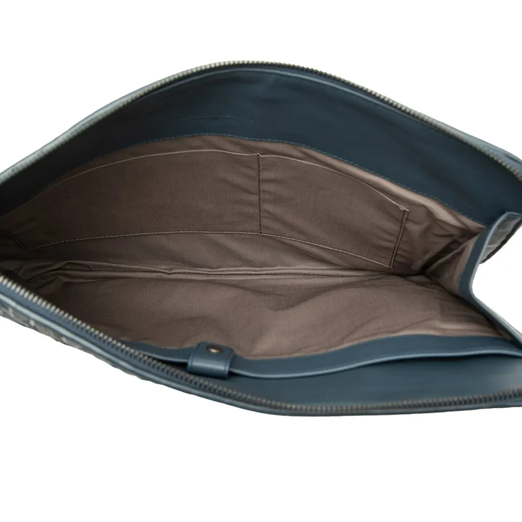 Bottega Veneta Nappa Intrecciato Metropolis Document Case Blue Leather Very good - Model View