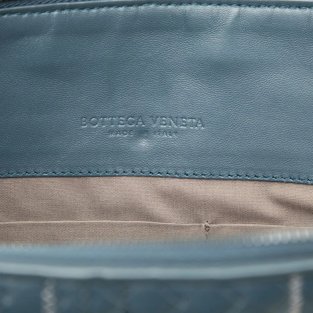 Bottega Veneta Nappa Intrecciato Metropolis Document Case Blue Leather Very good - Box View