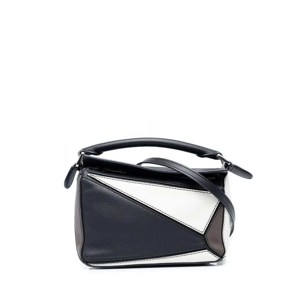 Loewe Mini Tricolor Calfskin Puzzle Satchel
