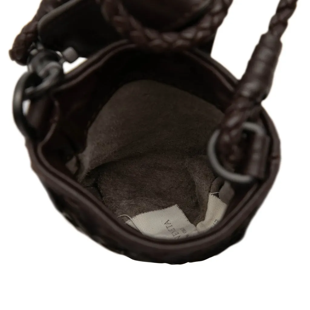 Bottega Veneta Nappa Intrecciato Phone Holder Brown Leather Very good - Model View