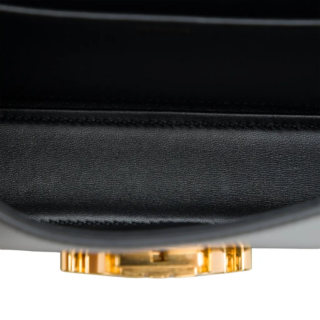 Celine Shiny Calfskin Triomphe Claude Shoulder Bag Black Leather Good - Model View
