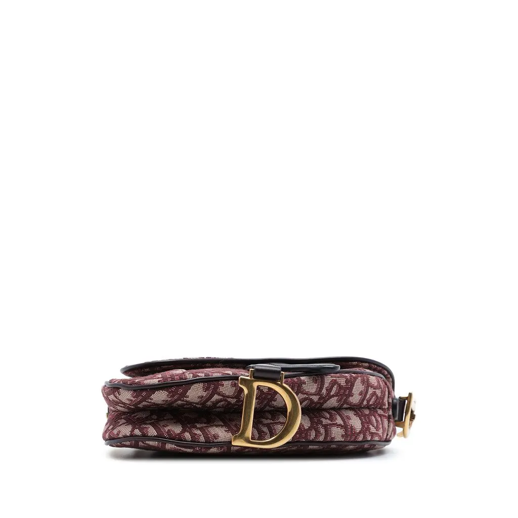 Dior Mini Oblique Canvas Saddle Bag Red Very good - Inside View