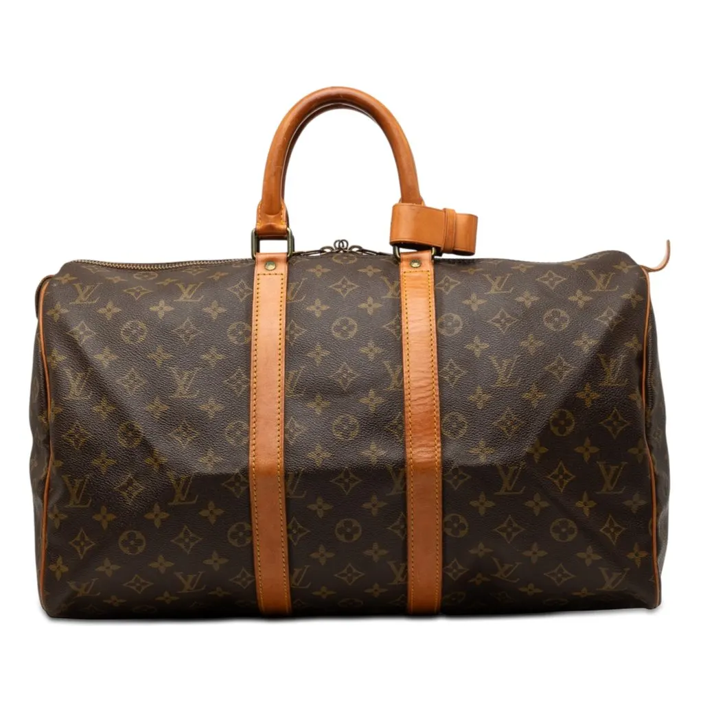 Louis Vuitton Monogram Keepall 45 Brown Very good - Front View