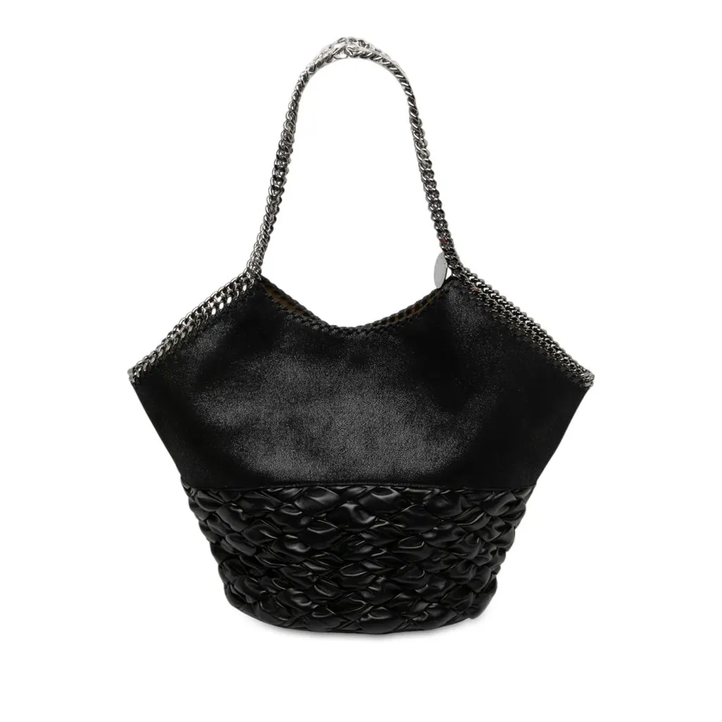Stella McCartney Large Shaggy Deer Falabella Tote Black Polyester Very good - Front View