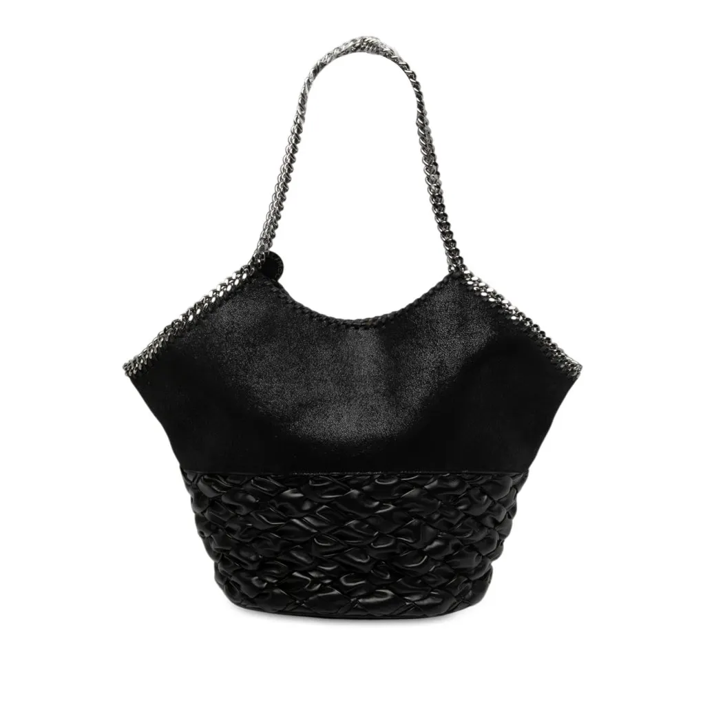 Stella McCartney Large Shaggy Deer Falabella Tote Black Polyester Very good - Back View