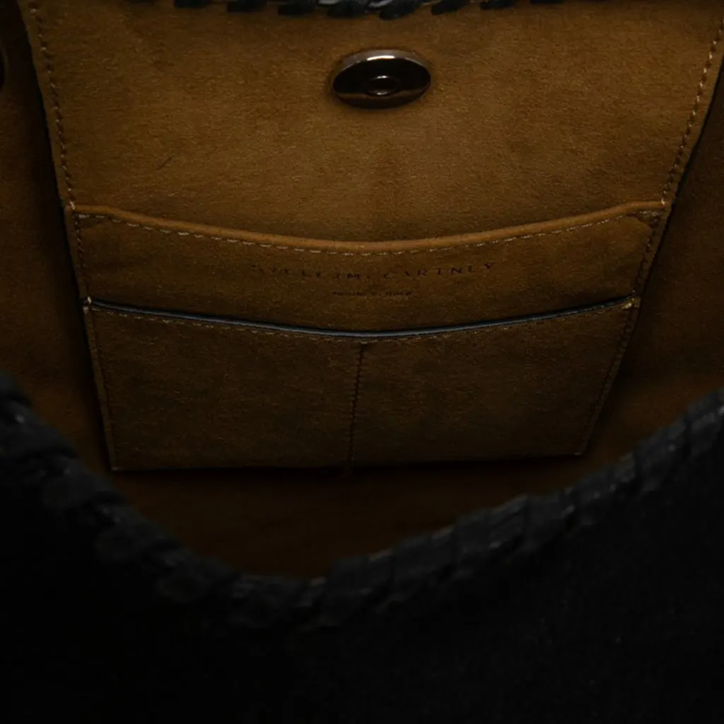 Stella McCartney Large Shaggy Deer Falabella Tote Black Polyester Very good - Model View