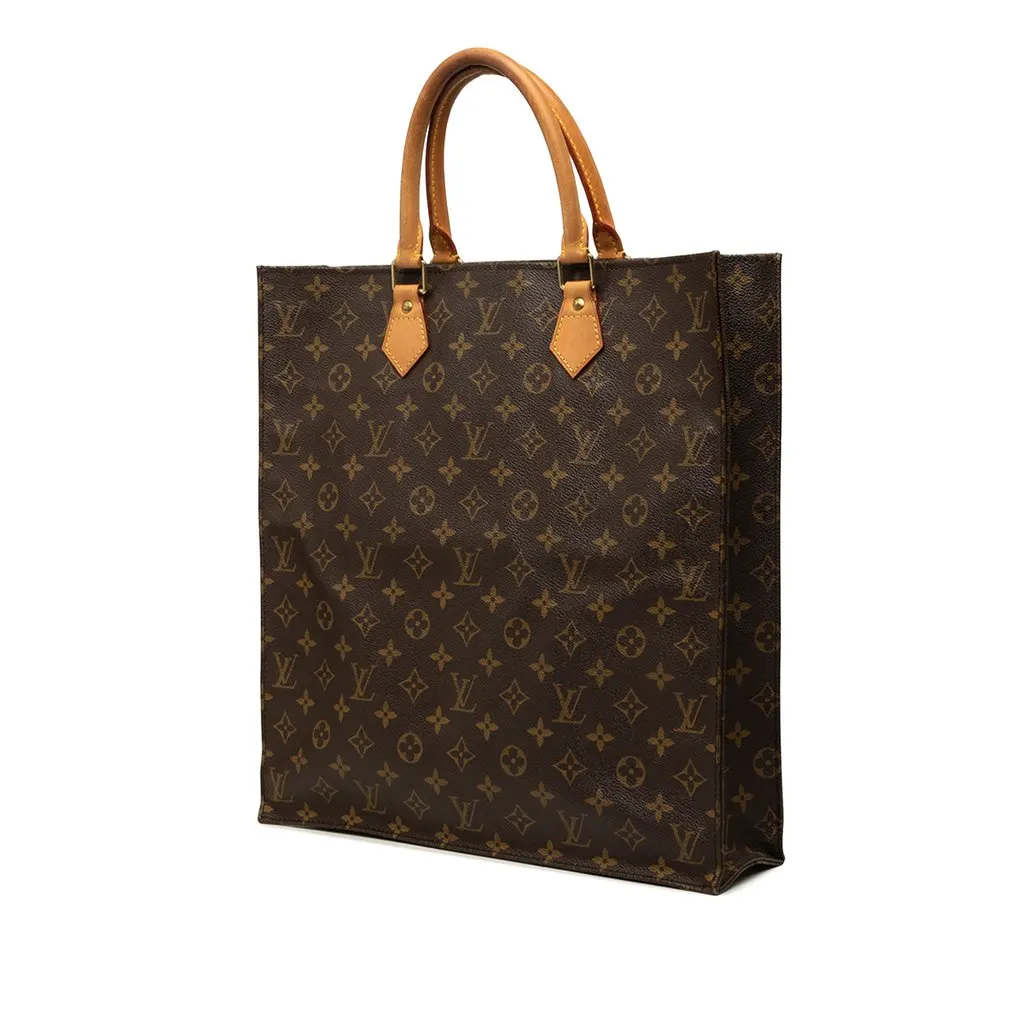 Louis Vuitton Monogram Sac Plat Brown Canvas Very good - Back View