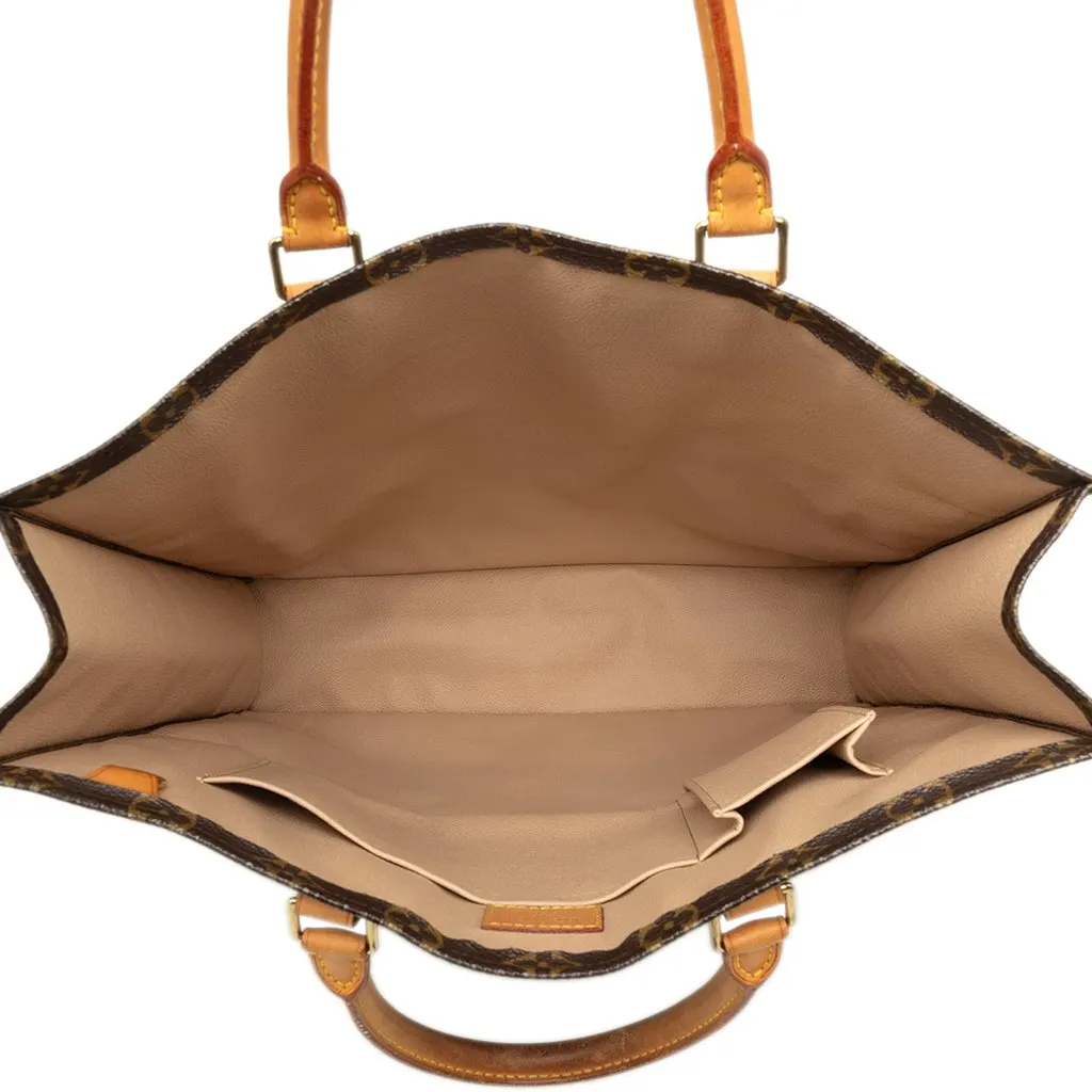 Louis Vuitton Monogram Sac Plat Brown Canvas Very good - Model View
