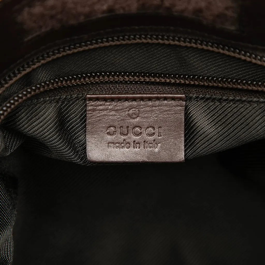 Gucci GG Denim Crossbody Brown Very good - Box View