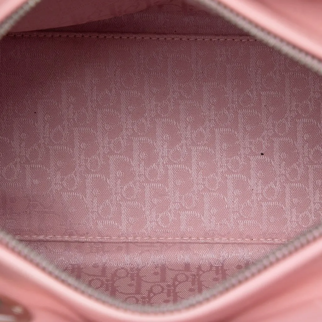 Dior Medium Lambskin Cannage Lady Dior Pink Leather Very good - Model View