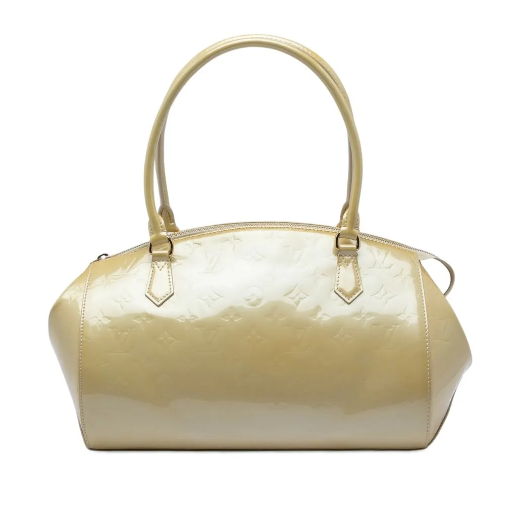 Louis Vuitton Monogram Vernis Sherwood PM Beige Leather Very good - Front View