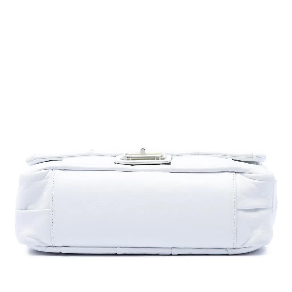 Chanel Jumbo Lambskin Patchwork Reissue 2.55 Igloo Flap White Leather Very good - Inside View