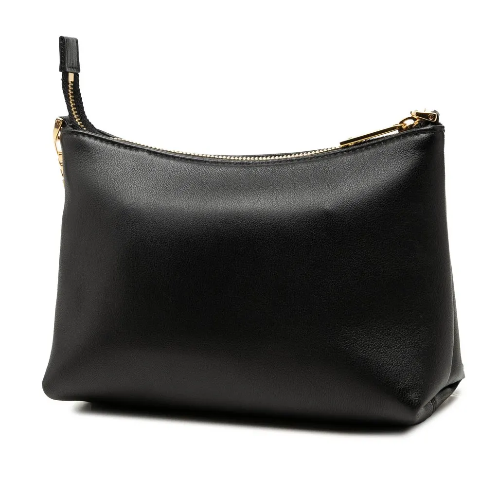 Ferragamo Mini Leather Vara Bow Chain Crossbody Black Leather Very good - Back View