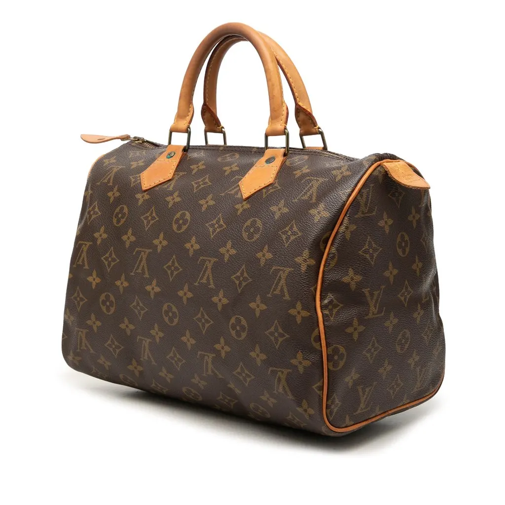 Louis Vuitton Monogram Speedy 30 Brown Canvas Good - Back View