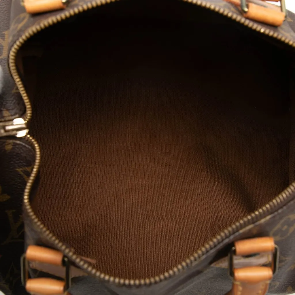 Louis Vuitton Monogram Speedy 30 Brown Canvas Good - Model View