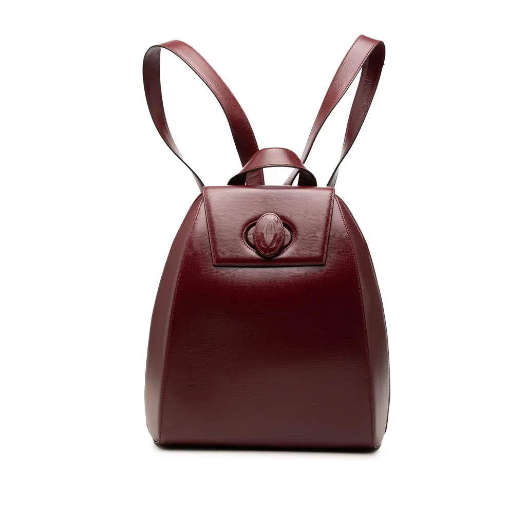 Cartier Leather Must De Cartier Backpack Red Leather Very good - Front View