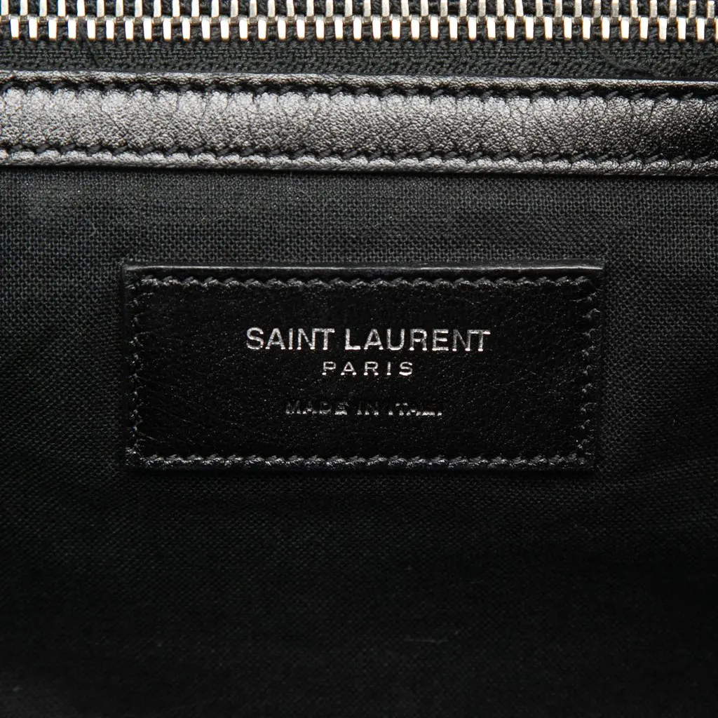 Saint Laurent Croc Embossed Leather Festival Backpack Black Leather Very good - Box View