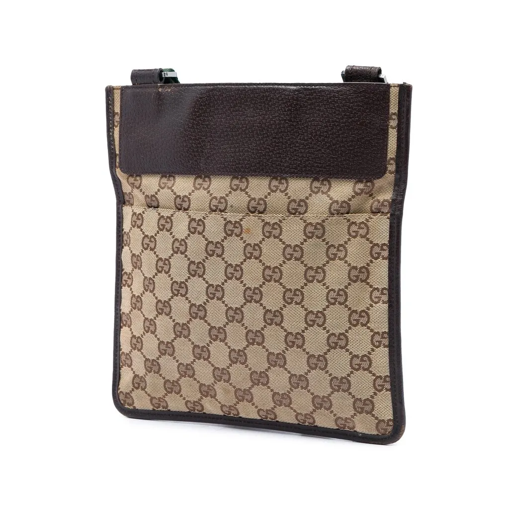 Gucci GG Canvas Web Crossbody Beige Very good - Back View