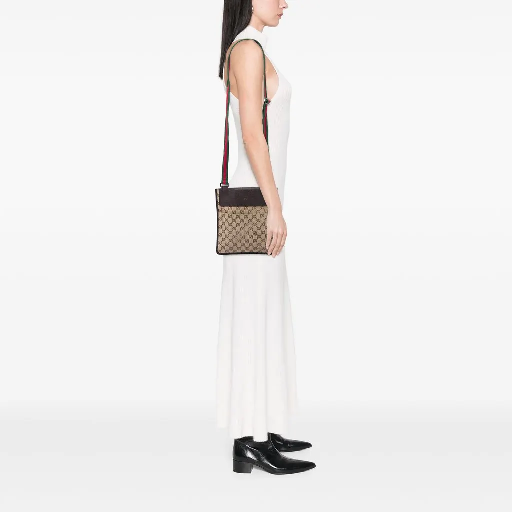 Gucci GG Canvas Web Crossbody Beige Very good - Box View