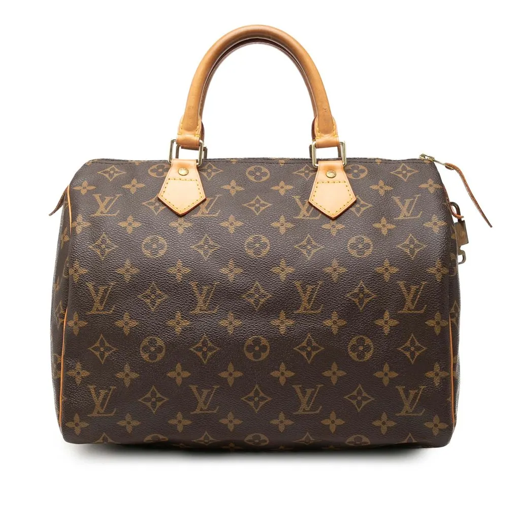 Louis Vuitton Monogram Speedy 30 Brown Good - Front View