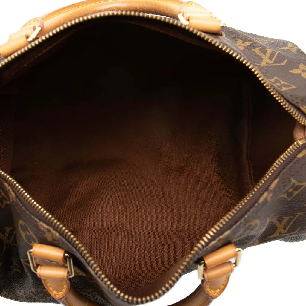 Louis Vuitton Monogram Speedy 30 Brown Good - Model View